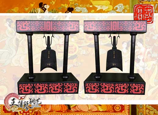 單件編鐘工藝品、外賓禮品、中國(guó)青銅編鐘